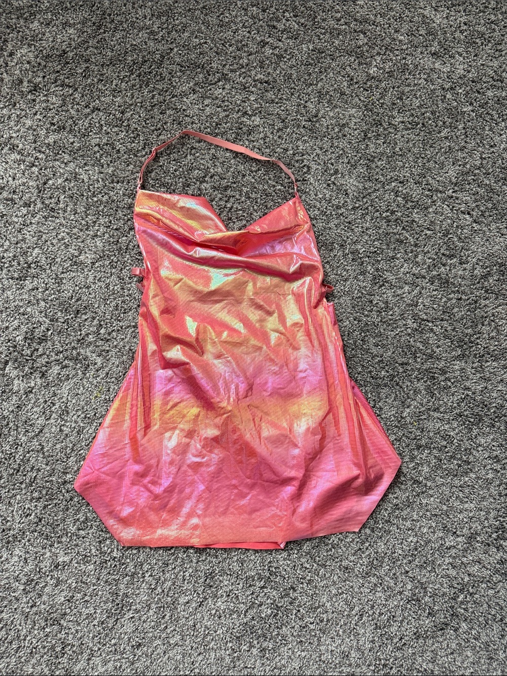 Iridescent Pink Holographic Slip Dress